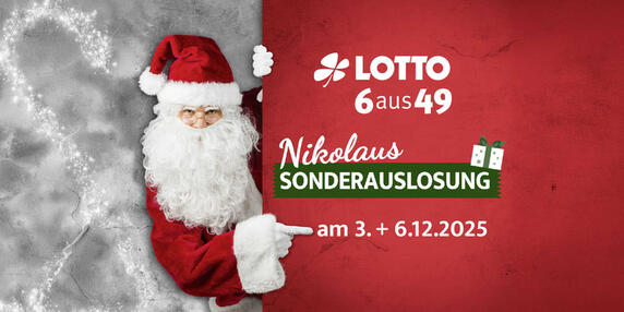 Grafik zur Nikolaus-Sonderauslosung von Lotto 6aus49 am 3. und 6. Dezember